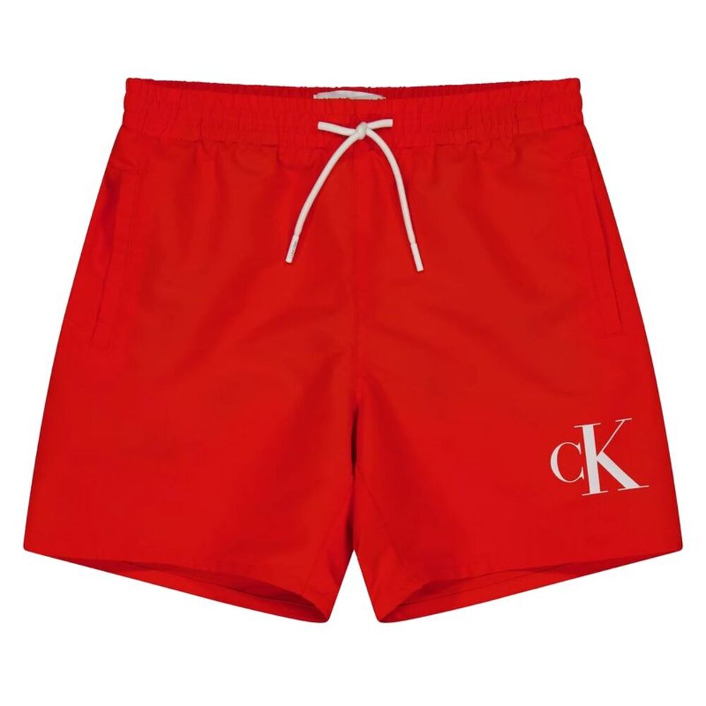 Calvin Klein Boys Logo Swim Shorts / Orange